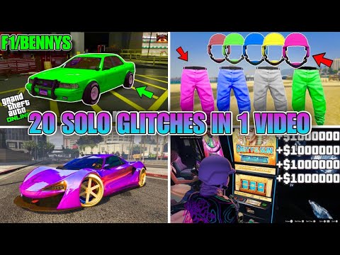 *SOLO* 20 GTA Glitches In 1 Video After 1.72!- The Best GTA 5 Glitches All In 1 Video