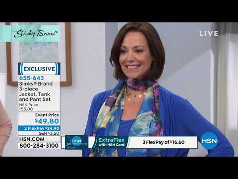 Slinky Brand 3piece Jacket, Tank and Pant Set