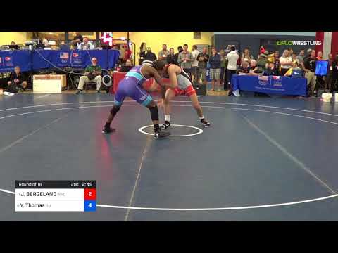 2018 FS WTT Challenge/UWW Juniors 65 Round Of 16 - JAKOB BERGELAND (GWC) Vs. Yahya Thomas (NU).mp4