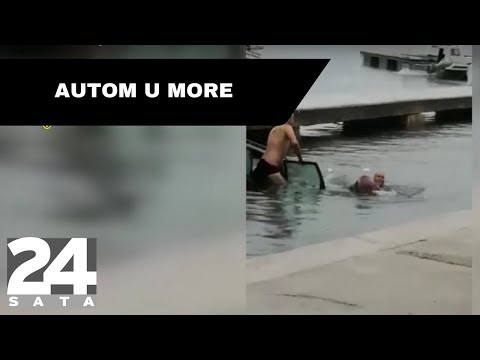 Snimka iz Biograda: Skočili u more i spasili vozača od smrti I Snimio čitatelj