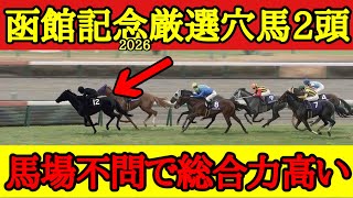 【函館記念2026】激アツな厳選穴馬2頭！緩い馬場が得意で波乱を起こす可能性秘める！