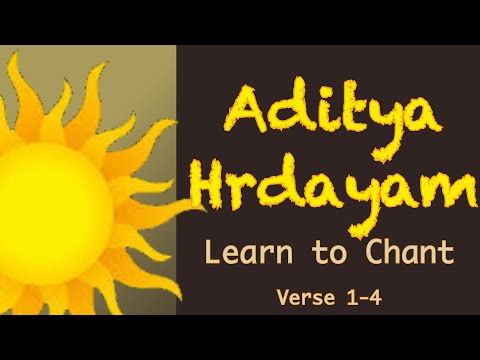Learn Aditya Hrdaya stotram. Verses 1-4. Part 1/5. Best way to learn