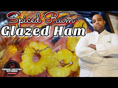 Honey Mustard Glazed BAKED HAM Recipe with a Shot of Spiced Rum | How to Bake a Glazed Spiral Ham