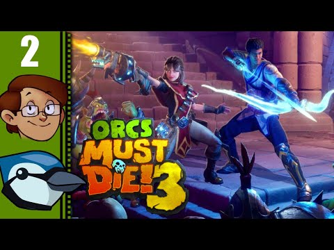 Let's Play Orcs Must Die! 3 Co-op Part 2 - Archers: The Closest Thing to Tower Defense