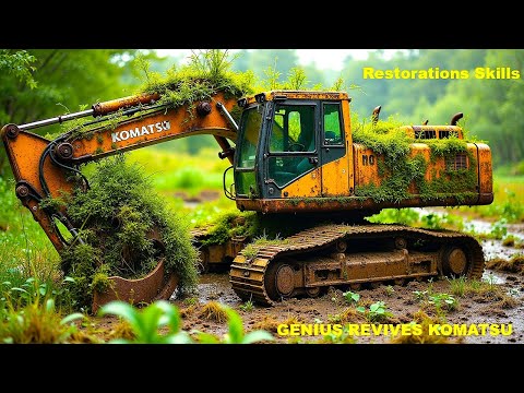 KOMATSU 30 Excavator Severely Damaged Abandoned In The Ditch The End When Meeting The Genius Rescuer