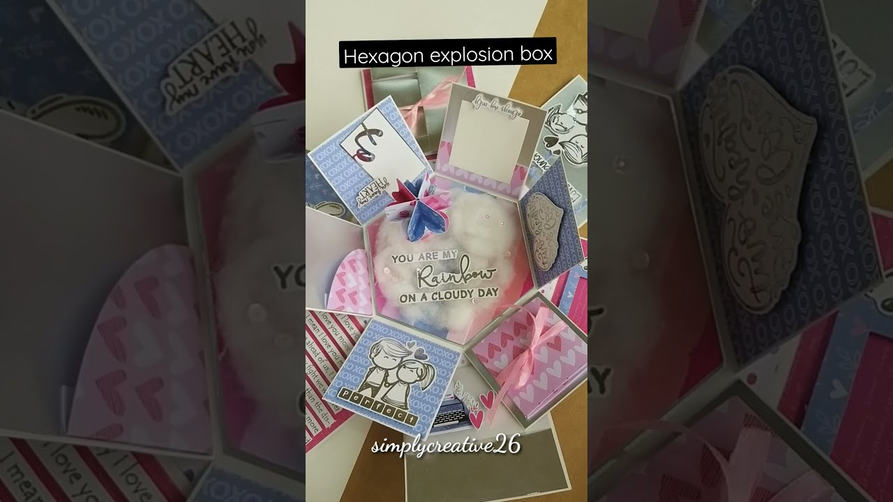 Hexagonal Explosion Box | Exploding box | Hexagon | #simplycreative26 | #69