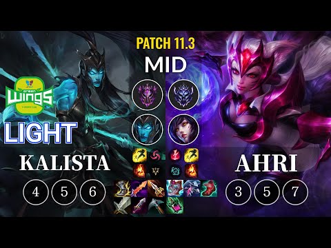 JAG Light Kalista vs Ahri Mid - KR Patch 11.3