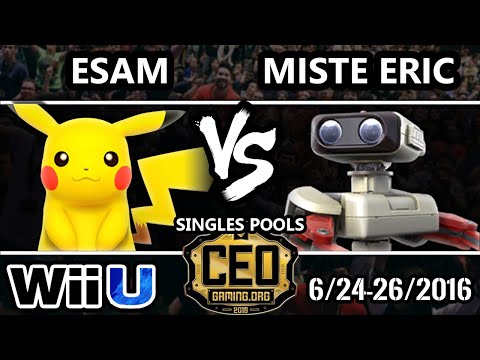 CEO 2016 Smash 4 - PG | ESAM (Pikachu) Vs. Mister Eric (ROB) SSB4 Tournament - Smash Wii U