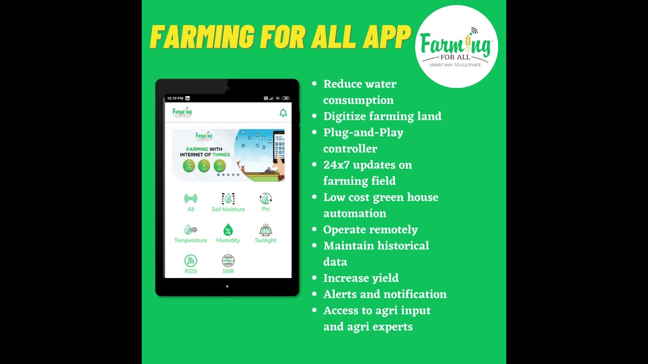Farming For All app features
