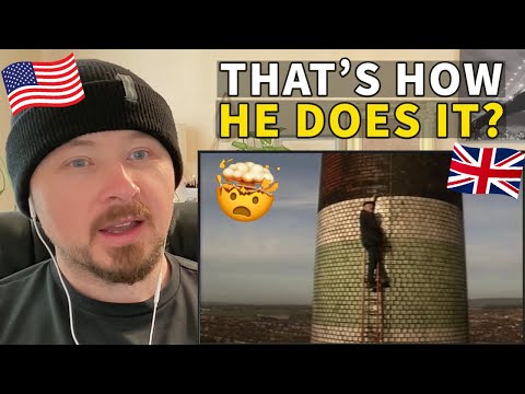 American Reacts to Fred Dibnah Laddering a Chimney