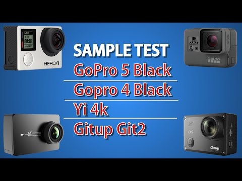 Gopro 5 black vs 4 black vs YI 4k vs Git2