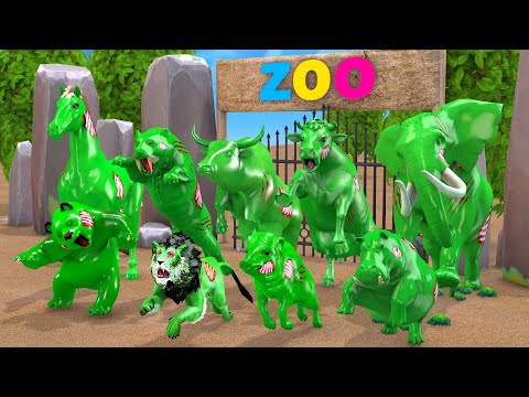 The Great Escape: Zoo Animals' Escape Adventure - Zombie Animals | Funny 3d animals Cartoon