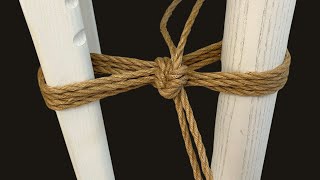 Square Knot Double Column Tie - How To | P_E.Ropes