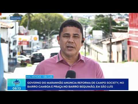 Governo do MA anuncia reforma de campo society, no bairro Camboa e praça no bairro Bequimão.