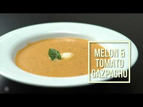 Best Summer Soup | Chilled Melon and Tomato Gazpacho | So Easy