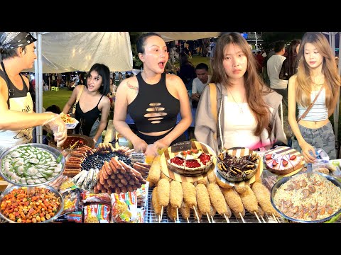 Amazing Food Compilation! Cambodia Night & Morning Street Food @Phnom Penh Walk Street & Countryside