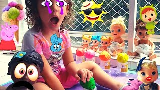 Minha boneca Baby alive brincando de massinha com peppa pig 2023 - Peppa pig com minha baby alive!