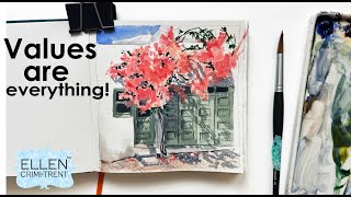 Why values and shadows are super important in watercolor!
