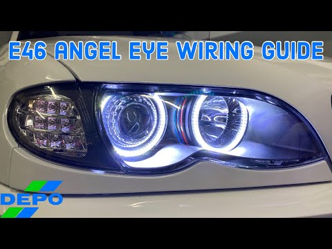 DEPO Angel Eye install for the E46 model BMW - Custom halo ring wiring - S54 wagon build part 21