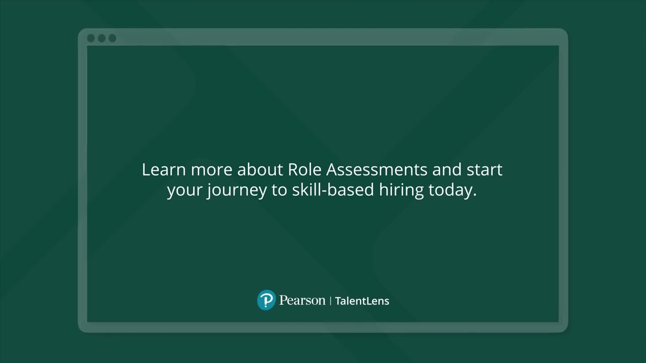 Pearson TalentLens Role Assessments Experience Walkthrough