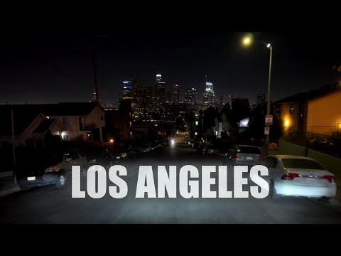 Downtown LA Sunday Night Drive 4K HDR 🚗 | Los Angeles Nightlife & City Lights Tour