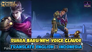 Download lagu SUARA BARU/NEW VOICE LINE HERO CLAUDE | TRANSLATE ENGLISH - INDONESIA | MOBILE LEGENDS mp3