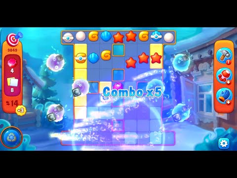 Fishdom level 9849 with a puzzle (с головоломкой)