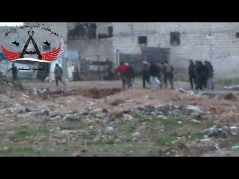 تقدم مقاتلي لواء النصر باتجاه نقاط قوات النظام في محيط مطار النيرب العسكري لبدأ المعركة