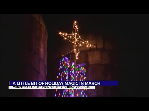 Community members deck home in lights to honor COVID-19 front-line workers