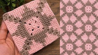 How to crochet square tutorial,very easy for beginners 