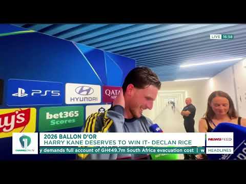 Declan Rice Backs Harry Kane to Win 2026 Ballon d’Or