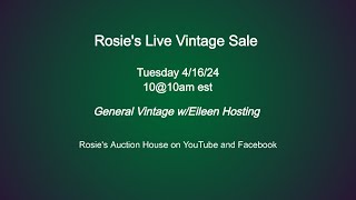 Live Auction Style Vintage Sale