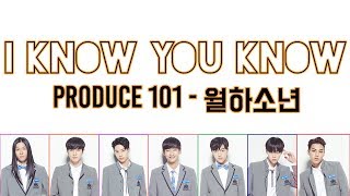 BOYS UNDER THE MOONLIGHT - I Know You Know Lyrics [PRODUCE 101 SEASON 2 - COLOR CODED | HAN/ROM/ENG]