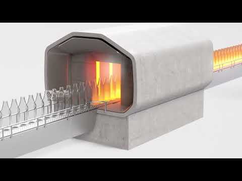NEW Vetropack Process Animation: thermal tempering of the glass bottles