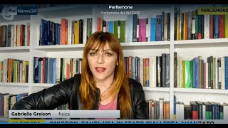 Intervista a Gabriella Greison su RaiNews24 (diretta del 29/11/2021)