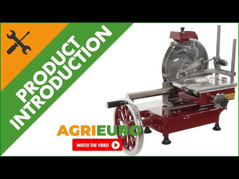 FAC F 300 C Flywheel Meat Slicer - Curvy Line - flywheel with flower design - Product Introduction