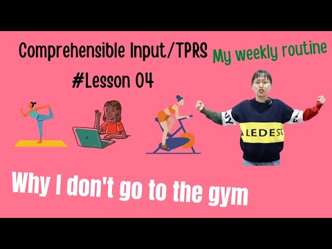 Beginner | Comprehensible input Chinese | TPRS | slow clear Chinese story | weekly routine | workout