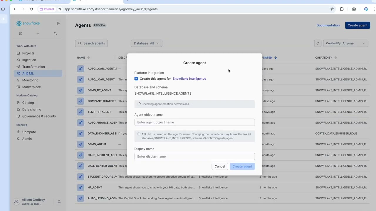 Build and Access a Snowflake Cortex Agent through the REST API for Proactive Alerts