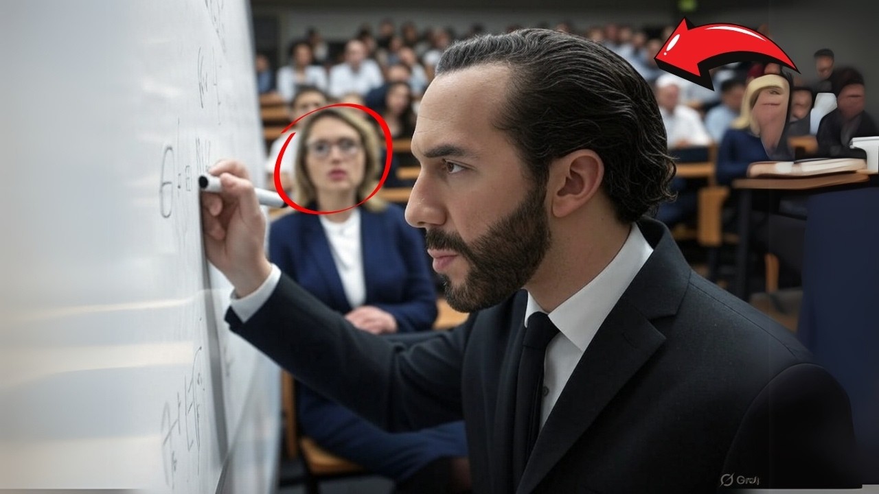 Profesor de cálculo intenta humillar a Nayib Bukele sin saber que es un genio en matemáticas.