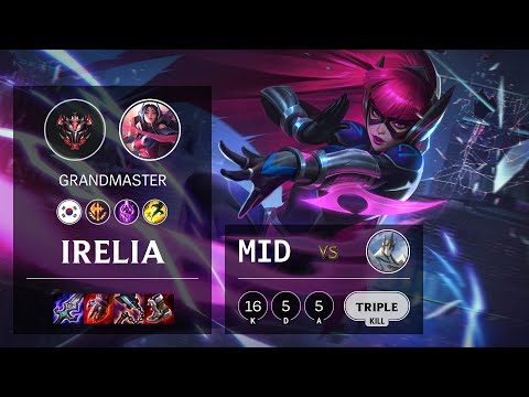 Irelia Mid vs Galio - KR Grandmaster Patch 11.2