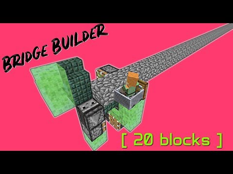 Infinite Bridge Builder! [AFK] (only 20 blocks) | Minecraft [STILL works] Video