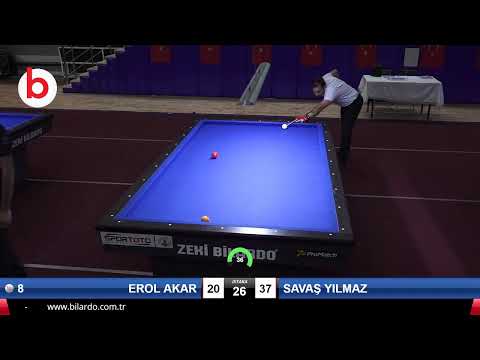 EROL AKAR & SAVAŞ YILMAZ Bilardo Maçı - 2019 TÜRKİYE KUPASI 2.ETAP ERKEKLER-FİNAL 1/4