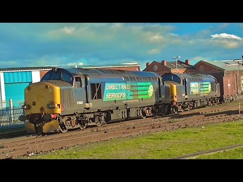 DRS 37602 + 37667 At Worcester Shrub Hill Working Berkeley C.E.G.B. to Crewe Coal Sidings