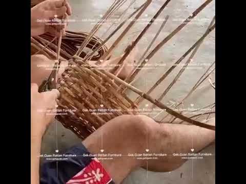 Traditional Hand Weaving Rattan Basket by Gek Guan 
