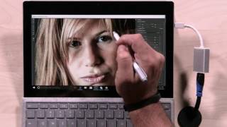 Editing with Photoshop Face-Aware Liquify on a Microsoft Surface