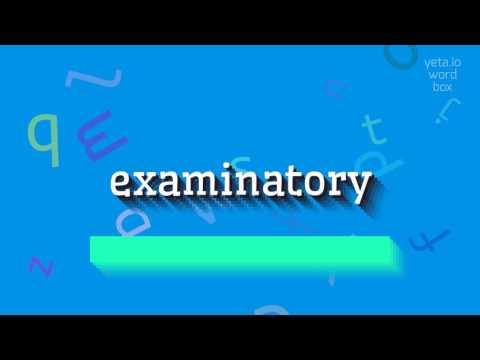 How to say "examinatory"! (High Quality Voices)