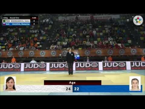 Zuhra MADRAIMOVA TKM Vs Ekaterina VALKOVA RUS   Judo Grand Prix Samsun 2014  63kg