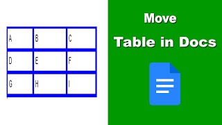 How to Drag a Table in Google Docs