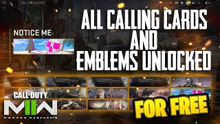 How to UNLOCK ALL Calling Cards & Emblems RIGHT NOW! - Call of Duty Modern Warfare II (Patched 🙃)