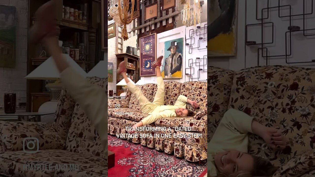 How I transformed a “dated” thrifted sofa in one easy step!